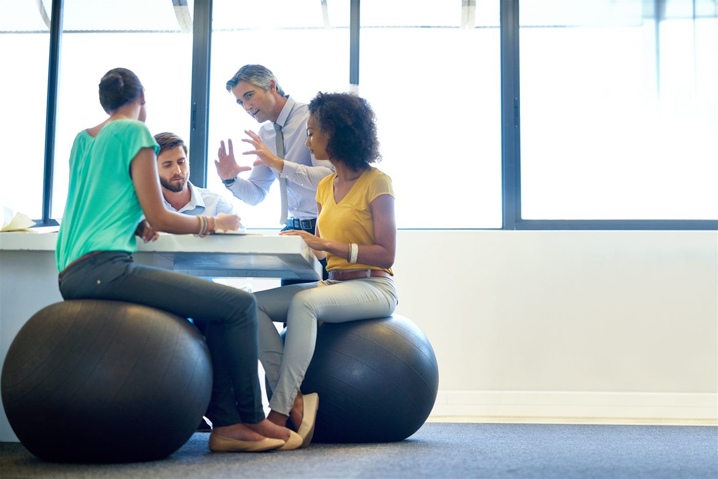 Employee team in a corporate health programme